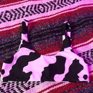 Tank top/size XS/used once/tag still on/cow print
